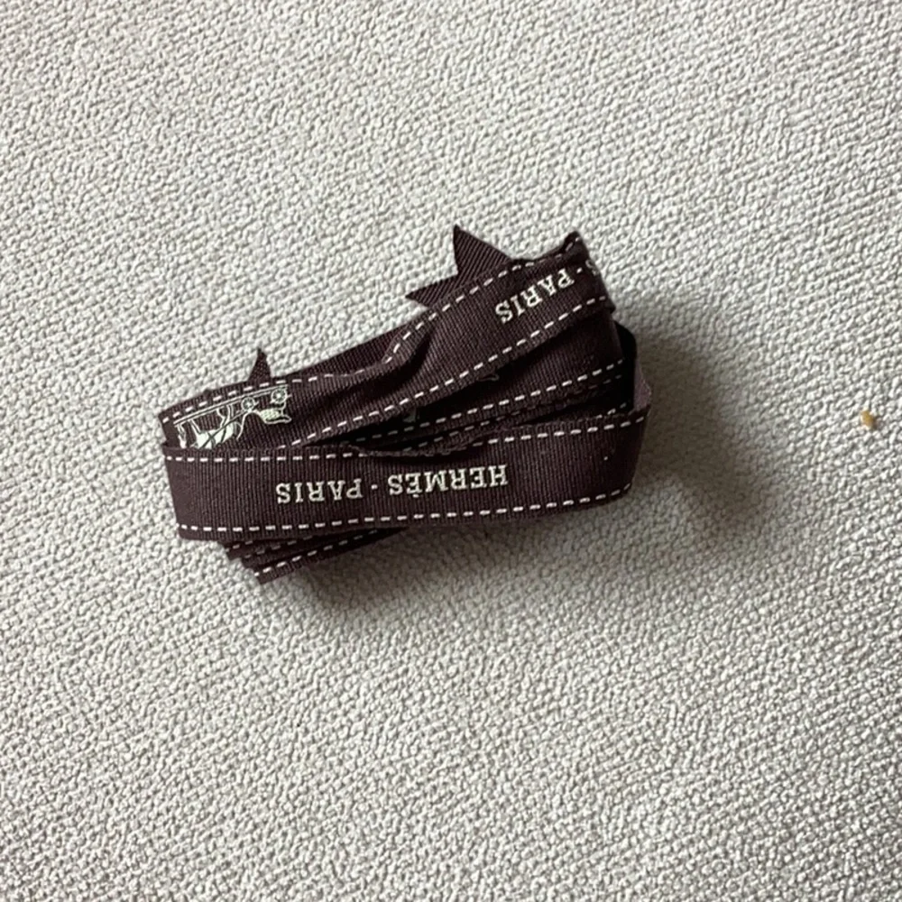 - Hermès Ribbon Authentic Brown Gift Wrapping 60”